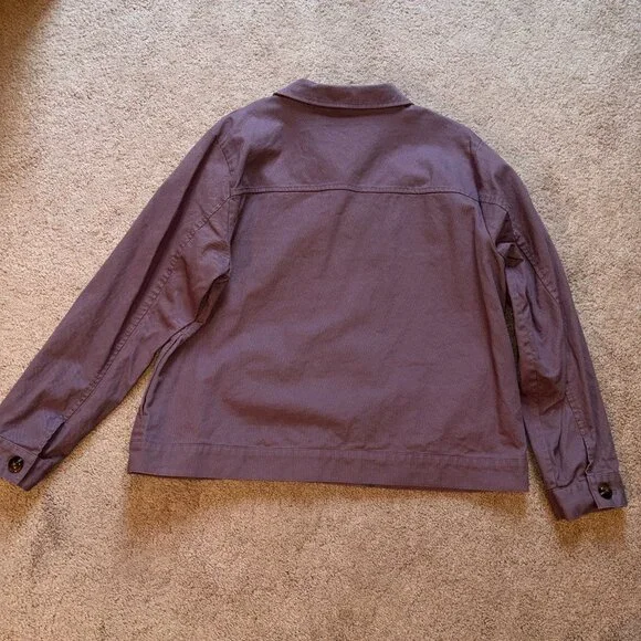 Christopher & Banks Dusty Purple Plum Heavy Cotton Barn Coat XL - Picture 7 of 11